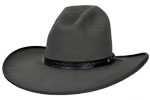 10 Tom Horn charcoal hat with black leather hatband
