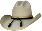6 Tom Horn Bone color hat with KH Black Leather hatband