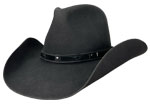 86 Diamond Jim charcoal color hat with silver rivets on black hatband