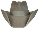 Dry Creek Wrangler style hat natural color with 3 3/4 deep packer front