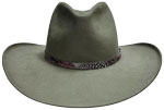 137 Jackson style Pure Beaver Military Green hat with full pheasant RA 172 hatband