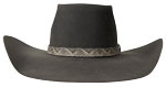 198 Square Scope Select Granite color hat with snakeskin hatband