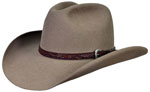 239 Low Safari Natural color hat with hand-tooled, 2-tone leather hatband, 1/2 inch Susan Buckle