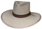 267 Drover Natural color hat with RA 125 Double Stud hatband