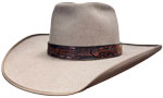 294 Deadman's Natural hat with LL 1" Oakleaves two tone hatband